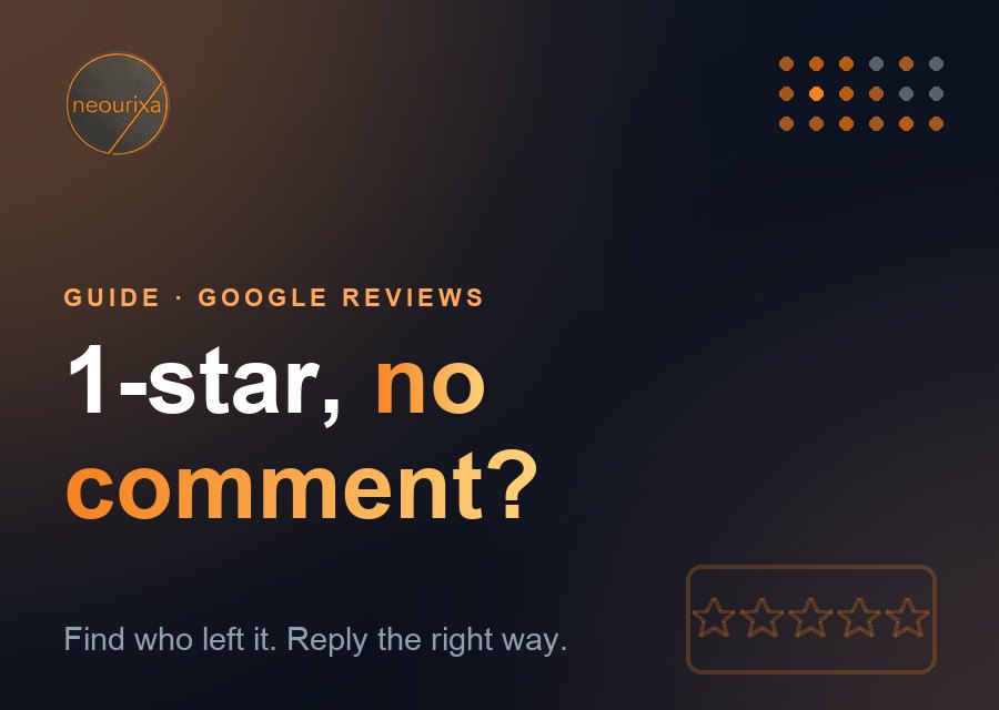 How to reply to a 1-star Google review with no comment: reviewer check, reply templates and removal rules